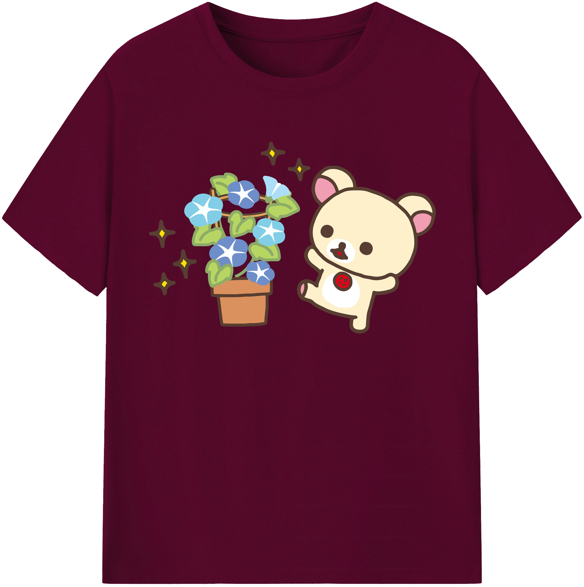（画像用） リラックマ リラックマ キイロイトリ Rilakkuma Korilakkuma Kiiroitori レディースカジュアルプリントTシャツ（綿100％）